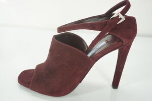 Prada Armarnato Suede Leather Ankle-Strap Slide Sandals